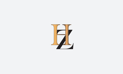 ZH, HZ, Z, H Abstract Letters Logo Monogram