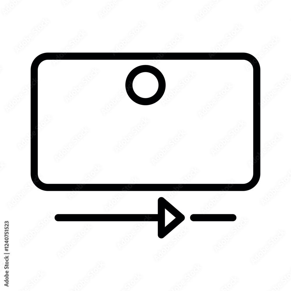 Poster camera rear vector icon