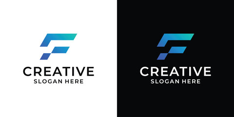 Initial letter F logo design vector