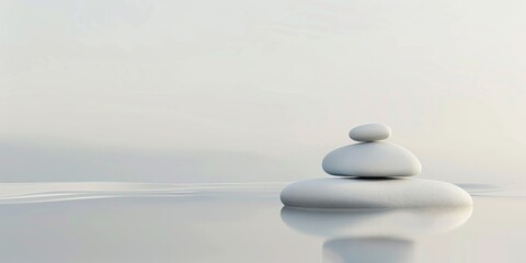 An abstract and clean scene against a pure white background, Minimalist elements in a balanced composition, Modern minimalist style