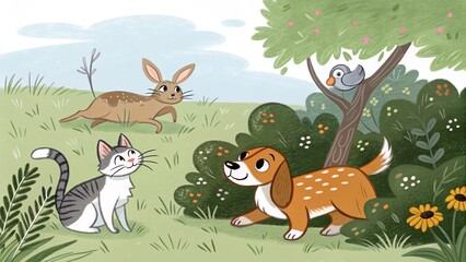 Naklejka premium Animals (e.g., cats, dogs, wildlife)