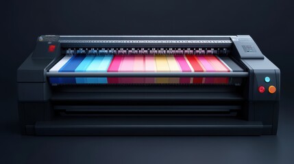 High-Quality Digital Printer with Colorful Ink Cartridges Displayed