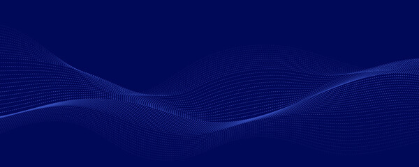 Abstract Blue Wave Background with Futuristic Digital Design