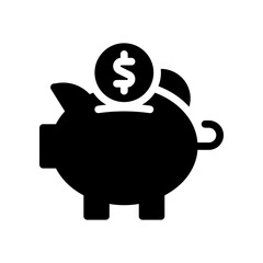 savings glyph icon