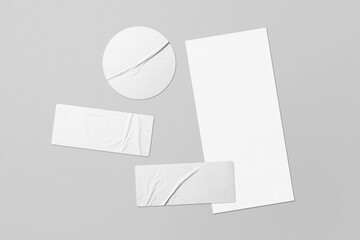 Fototapeta premium DL Paper and Sticker Mockup