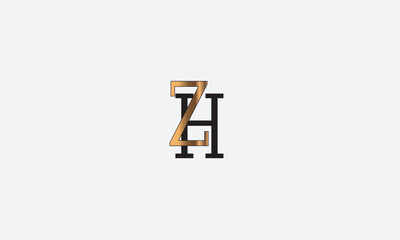 ZH, HZ, Z, H Abstract Letters Logo Monogram