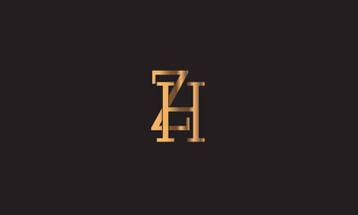 ZH, HZ, Z, H Abstract Letters Logo Monogram