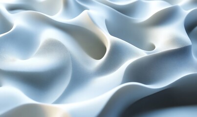Fototapeta premium Abstract 3D rendering of smooth textures morphing into angular edges., Generative AI