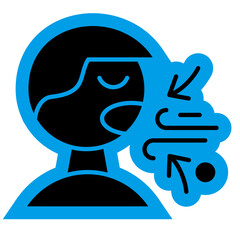 Droplet Spreading icon, Influenza Illness