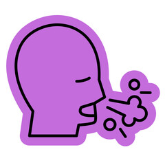 Droplet Spreading icon, Influenza Illness