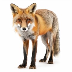 A striking red fox standing gracefully.