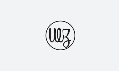 Obraz premium WZ, ZW, W, Z Abstract Letters Logo Monogram