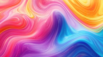 Vibrant Psychedelic Swirls of Colorful Abstract Patterns Creating a Visually Captivating Experience in Digital Art Form for Creative Projects