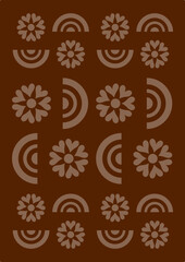 pattern flower shapes loves design decoration, vector eps