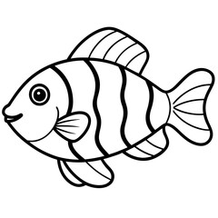 Princess parrotfish isolated on white background