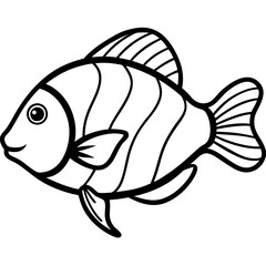 Princess parrotfish isolated on white background