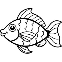 Princess parrotfish isolated on white background