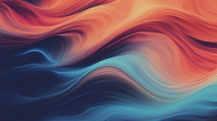Obraz premium Stunning Abstract Color Gradient Background in 4K Resolution Featuring Flowing Waves of Orange, Blue, and Warm Tones for Artistic Inspiration and Design Projects