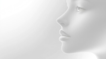 A soft white gradient fading into a blurred background, providing an ideal, clean canvas for design or beauty-focused content.