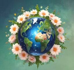 Illustration of globe earth.