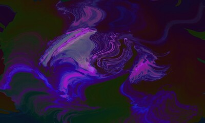 Abstract Fluid Art Design with Vibrant Purple and Blue Tones