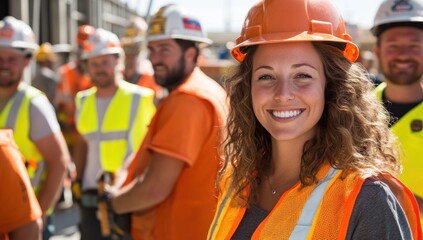 Obraz premium Confident Female Construction Worker