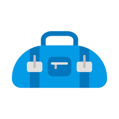 Duffle bag flat icon