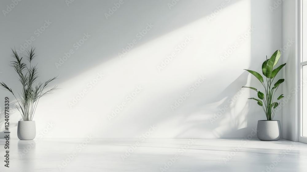 Poster a wide-screen white gradient with a blurred backdrop, offering a sleek, minimal background with plen