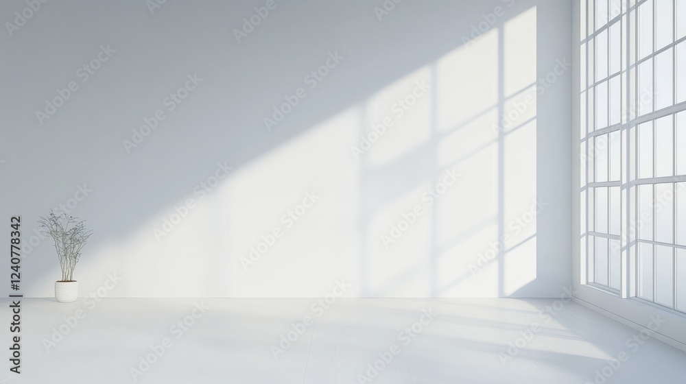 Poster a wide-screen white gradient with a blurred backdrop, offering a sleek, minimal background with plen