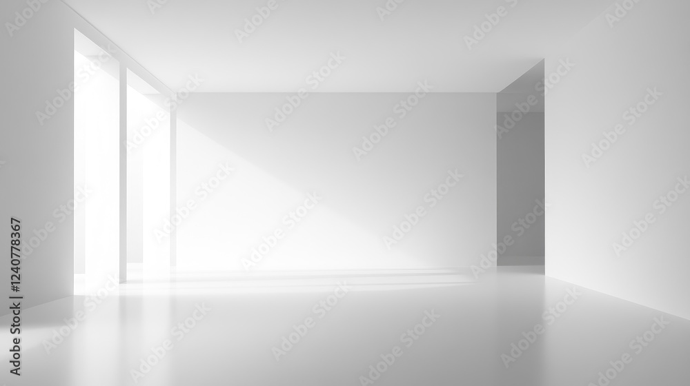 Poster a wide-screen white gradient with a blurred backdrop, offering a sleek, minimal background with plen