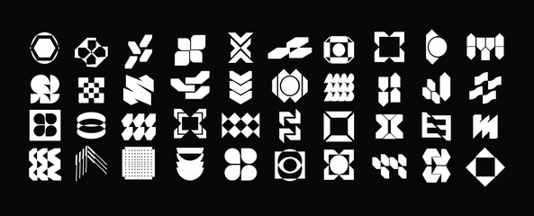 Retrofuturistic Y2K graphic icons, acid shapes, rave elements. Geometric shapes trippy vibe shapes, vaporwave 70s,90s,80s. Lots of elements y2k for graphic design, poster, merch, flyers. Vector set