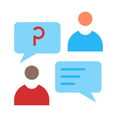 Obraz premium Interview flat icon