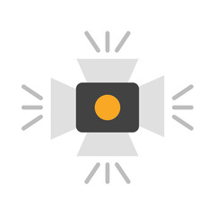 Studio lighting flat icon