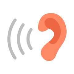 Listening flat icon