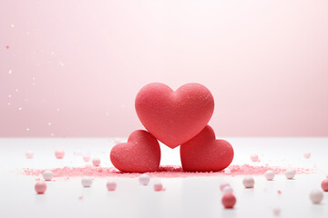 Fototapeta premium Romantic Red Heart Symbolizing Love on a White Background – Perfect for Valentine's Day, Weddings, Anniversaries, and Romantic Celebrations. Png cut out.