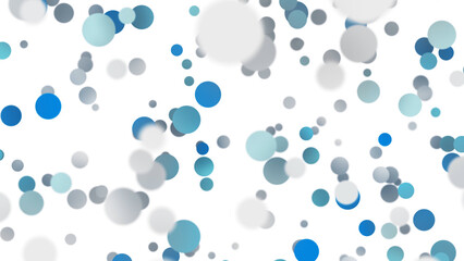 White blue 3d balls illustration on white background.
