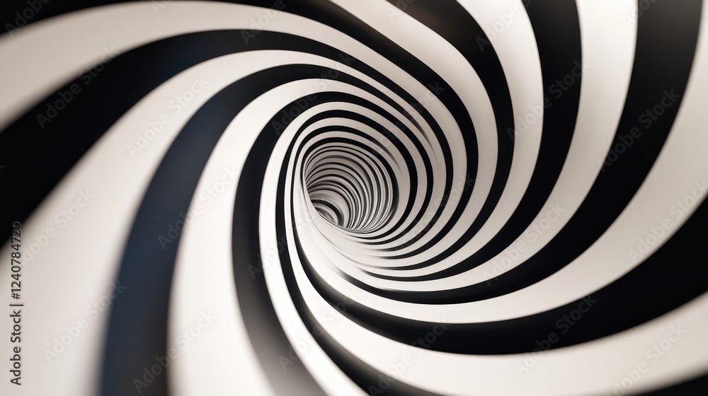 Poster Fluid black and white swirls creating a dynamic, abstract pattern, perfect for creating energy and depth in design.
