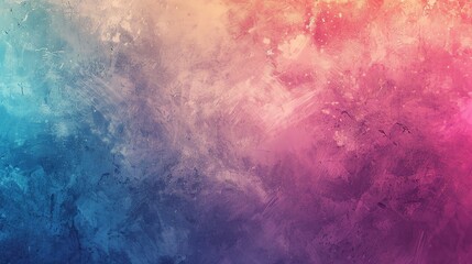 Fototapeta premium An abstract, colorful, and textured background with a gradient of blue, pink, orange, and yellow.