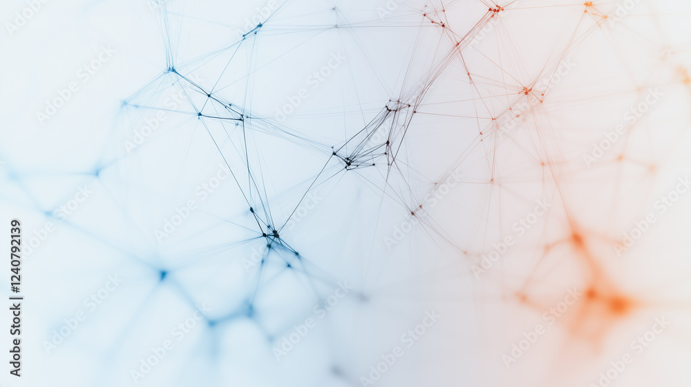 Poster interconnected network: a mesmerizing abstract backdrop featuring a delicate network of interconnect