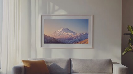 Majestic Snowcapped Mountain Sunrise Landscape Photograph