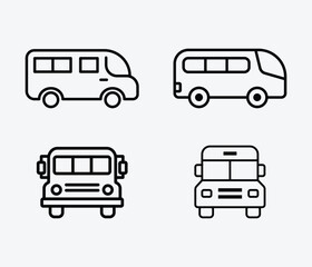 School Bus Icon Vector. School Bus Icon for Education and Transportation. Bus Icon for Student Transportation. School Bus Symbol.