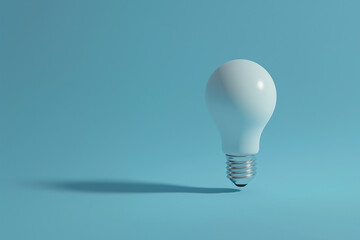 light bulb on blue background