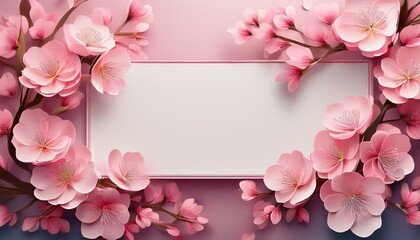 delicate pink blossoms framing a blank space for creativity and inspiration generative ai