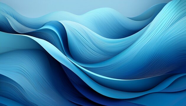 abstract minimalist wavy background in cool blue tones
