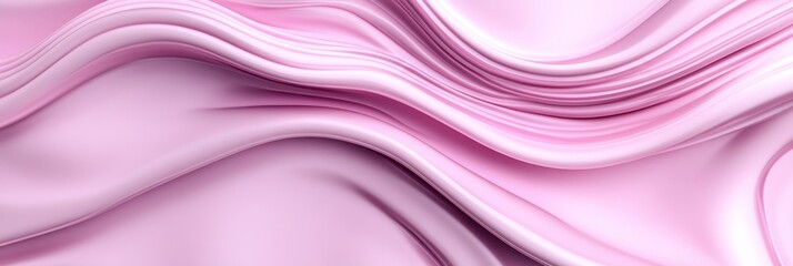 Abstract Minimalist Background, 3D Rendered Flowing Light Lavender Gray Wavy Pattern, Elegant Design