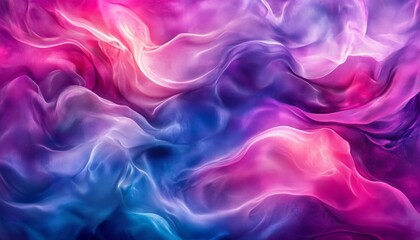 Fototapeta premium Vivid Abstract Flow, Dynamic Movement of Color, Indigo and Purple Gradient, Minimalist Design