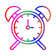 Alarm clock line gradient icon