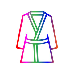 Bathrobe line gradient icon