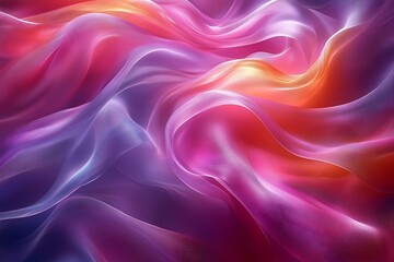 Obraz premium Abstract Pink Purple and Orange Wave Design