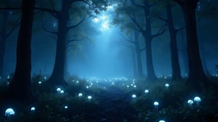 Enchanted Moonlit Forest